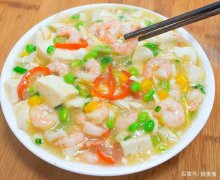 夏季美食：豆腐虾仁鸡蛋羹